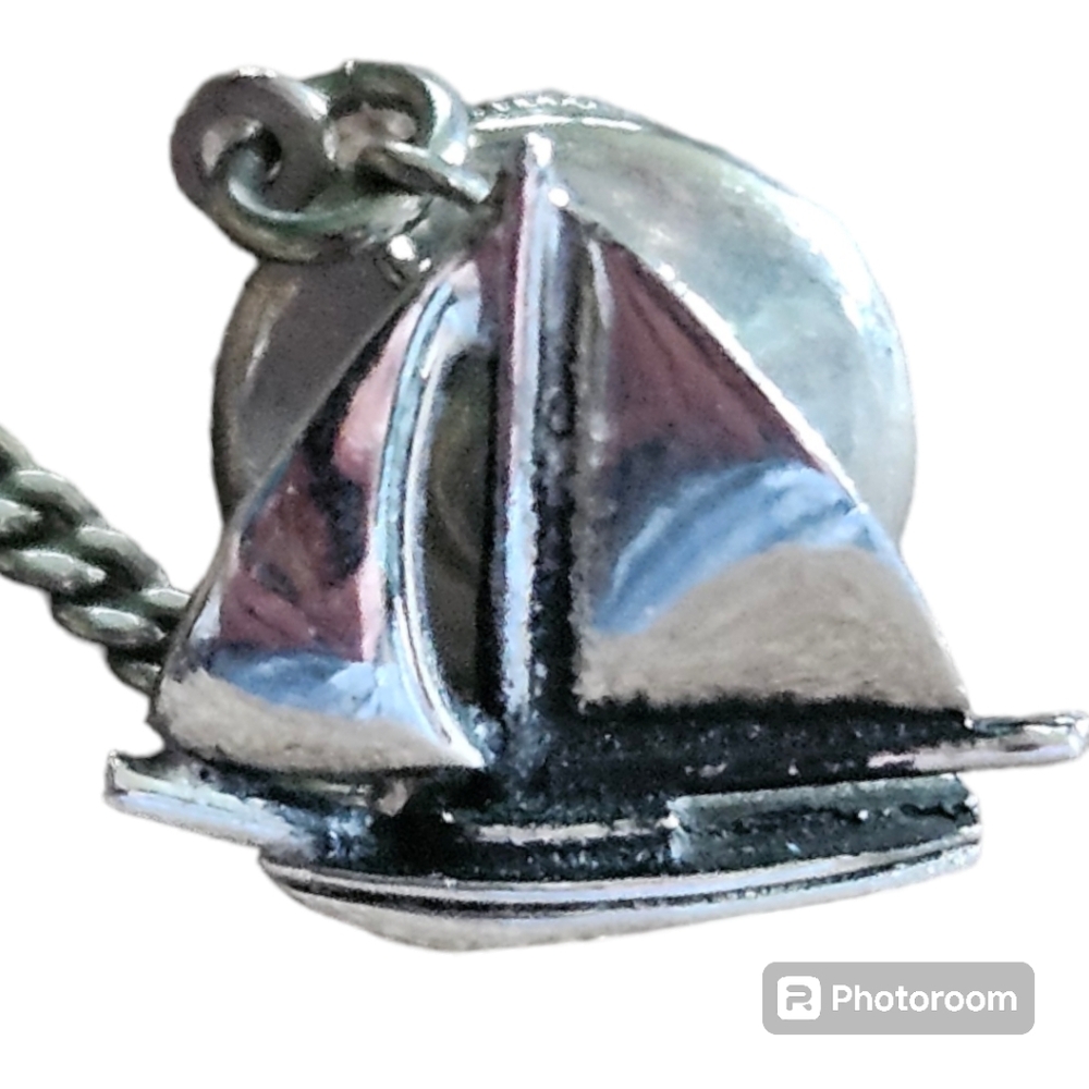 Stainless Steel Sailboat Lapel Pin/Tie Tack